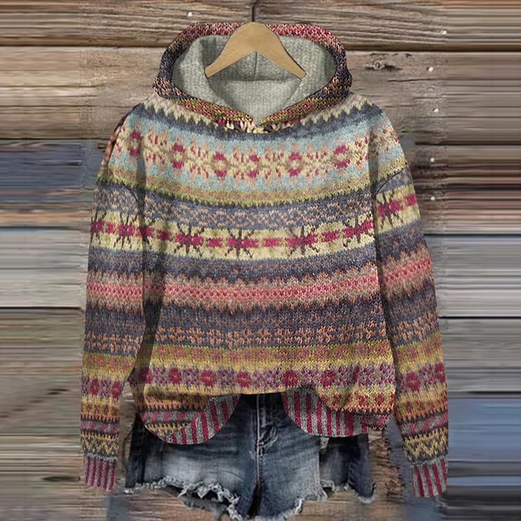 GABRIELLE ETHNISCHER RETRO-HOODIE