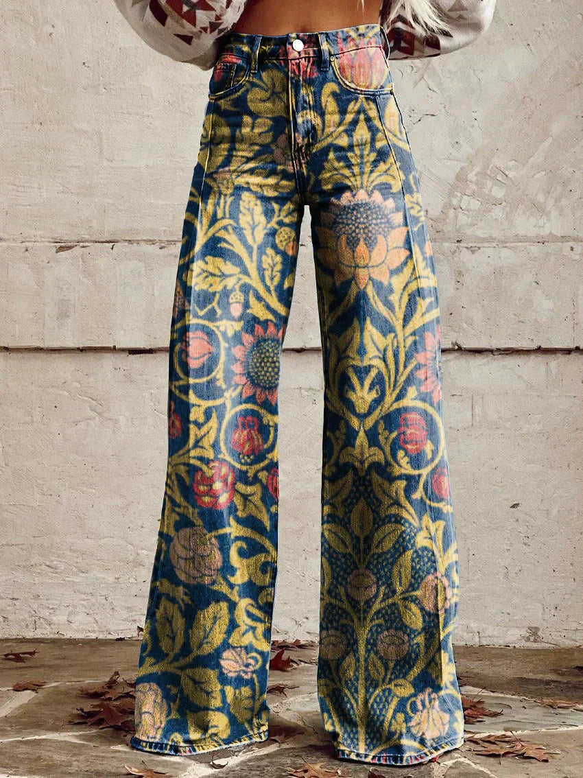 LOTTE | DUNKELBLAU BREIT GESCHNITTETE HOSE