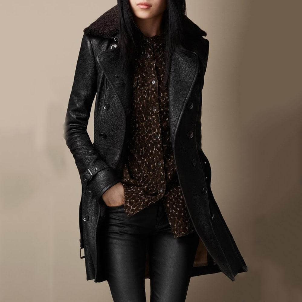 Ada | Luxuriöser Veganer Ledertrenchcoat
