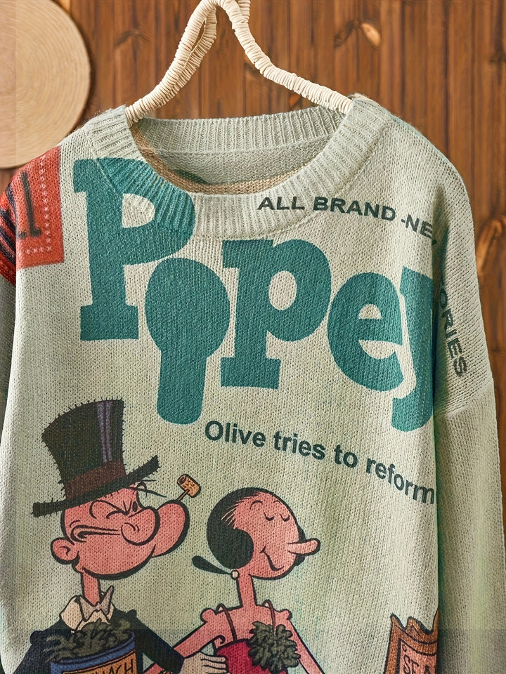 Dimity – Kuscheliger Pullover mit süßem Matrosen-Print zum Valentinstag
