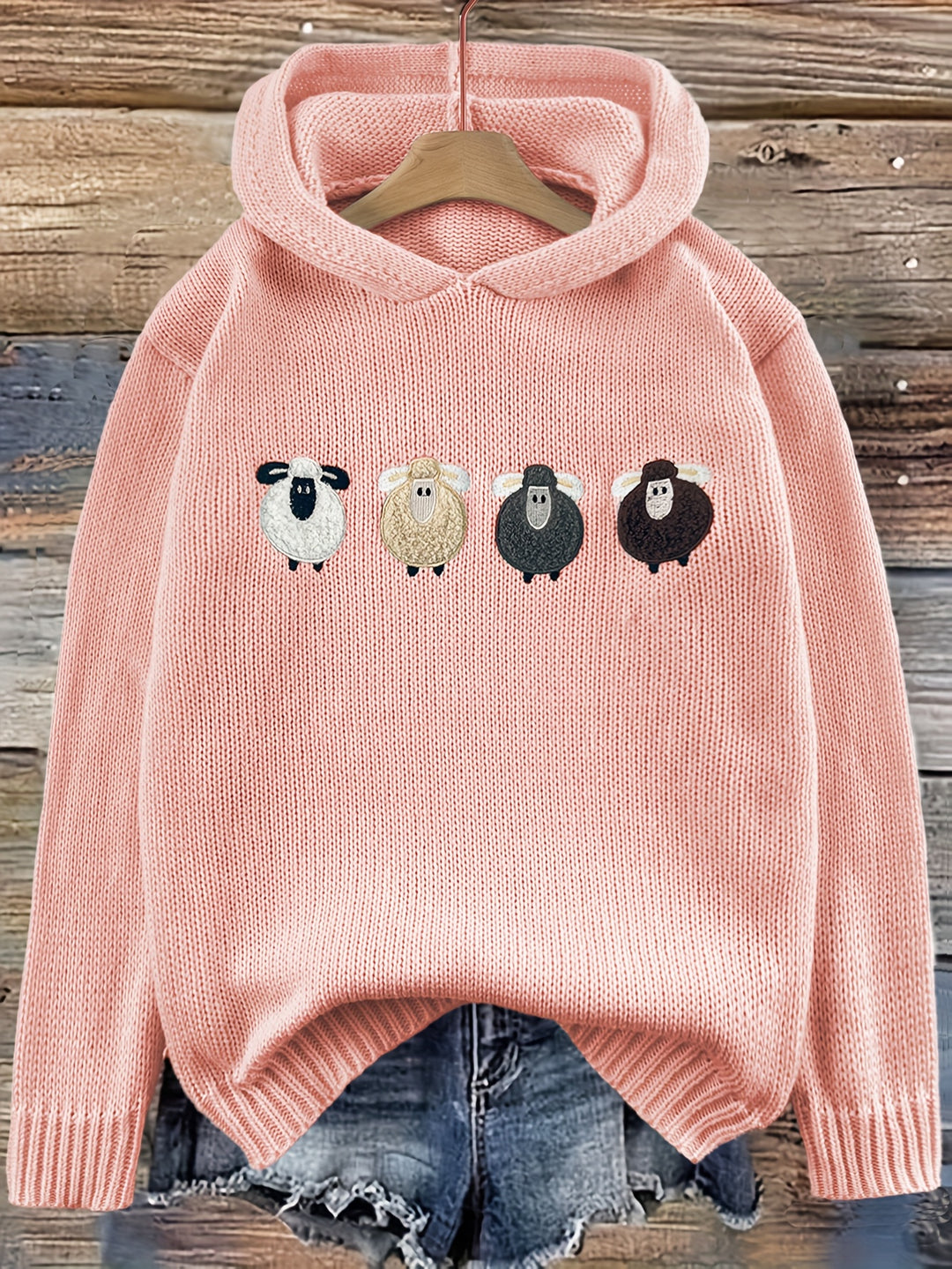Elowen – Gemütlicher Hoodie mit Farbstreifen & Stickerei