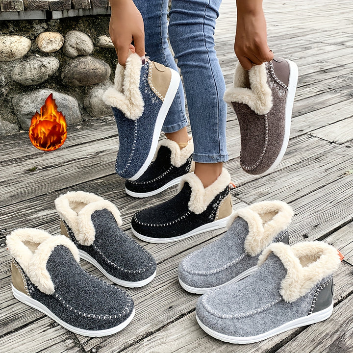 Aloisia – Plüschgefütterte Winter-Flats für Damen