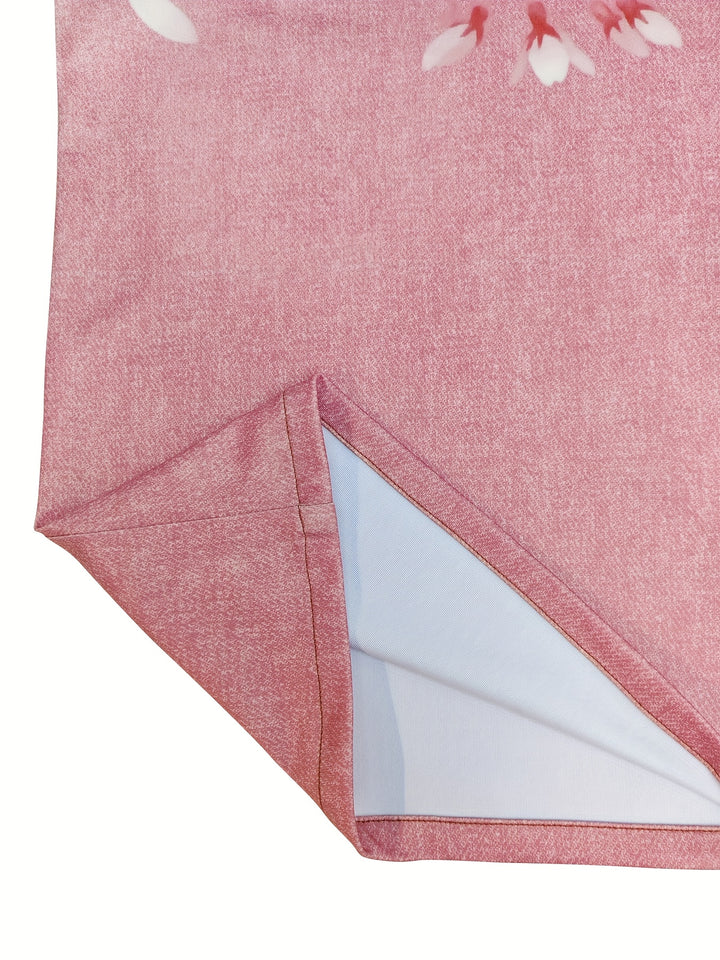 Vajen – Weite Hose mit Blumenmuster und Knopfdetail