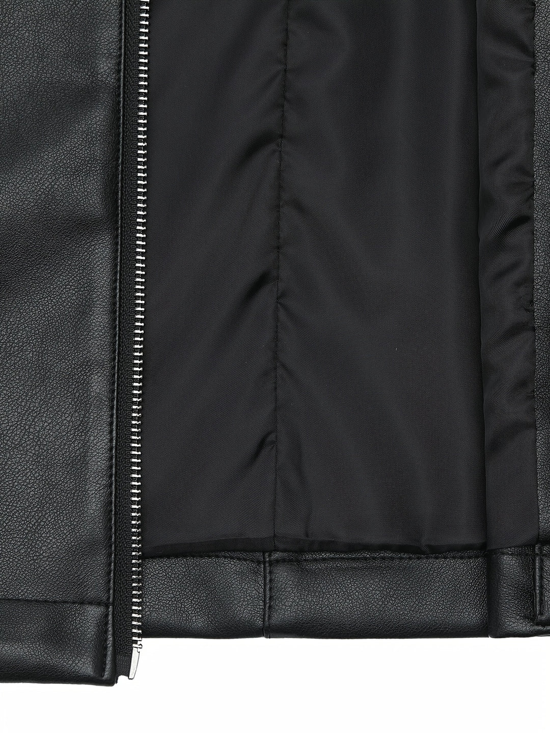 Waverly – Lässige PU-Veganer Lederjacke mit quadratischem Ausschnitt & Taillengürtel