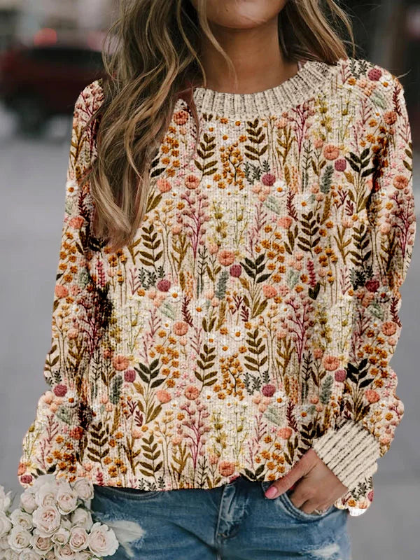 ILSE | PULLOVER MIT BESTICKTEN BLUMEN