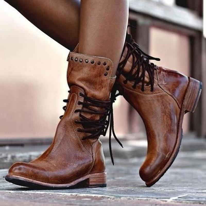 Maura  | Vegane Lederstiefel mit Schnürung