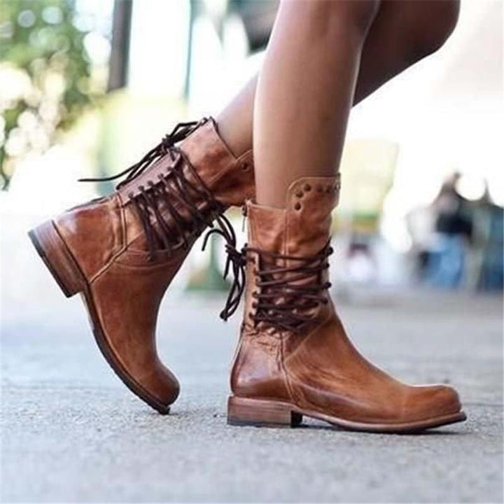 Maura  | Vegane Lederstiefel mit Schnürung