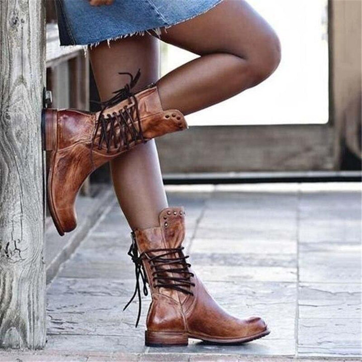 Maura  | Vegane Lederstiefel mit Schnürung