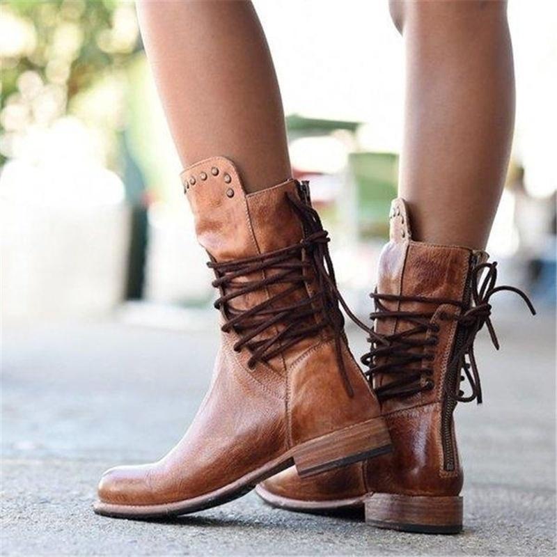 Maura  | Vegane Lederstiefel mit Schnürung