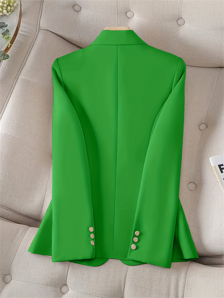 Cailin – einfarbige Damenjacke mit Knopfdetails und langen Ärmeln