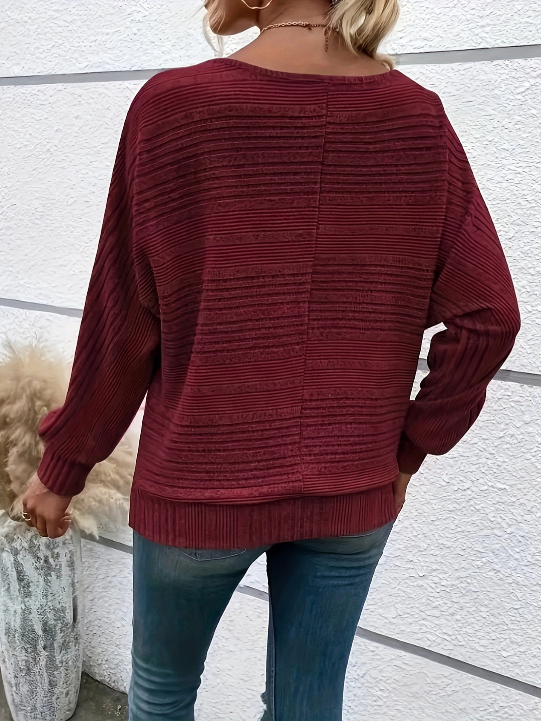 Rumi – Lockerer Strickpullover mit Fmausärmeln für Damen