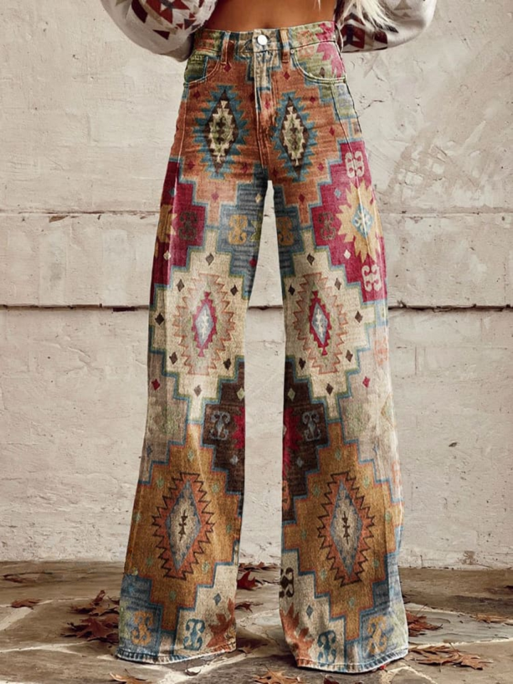 ELVIRA VINTAGE BREIT GESCHNITTETE HOSE