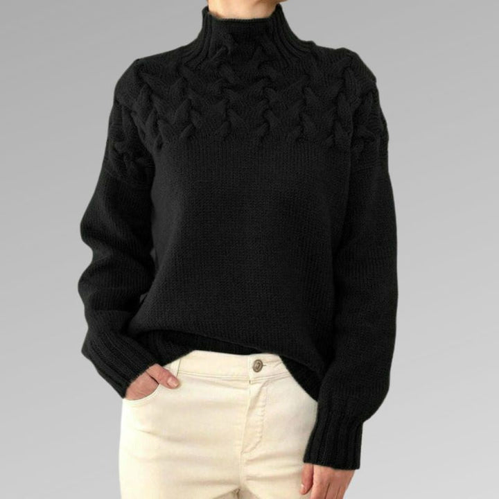 Raquel | Eleganter Pullover mit Zopfmuster