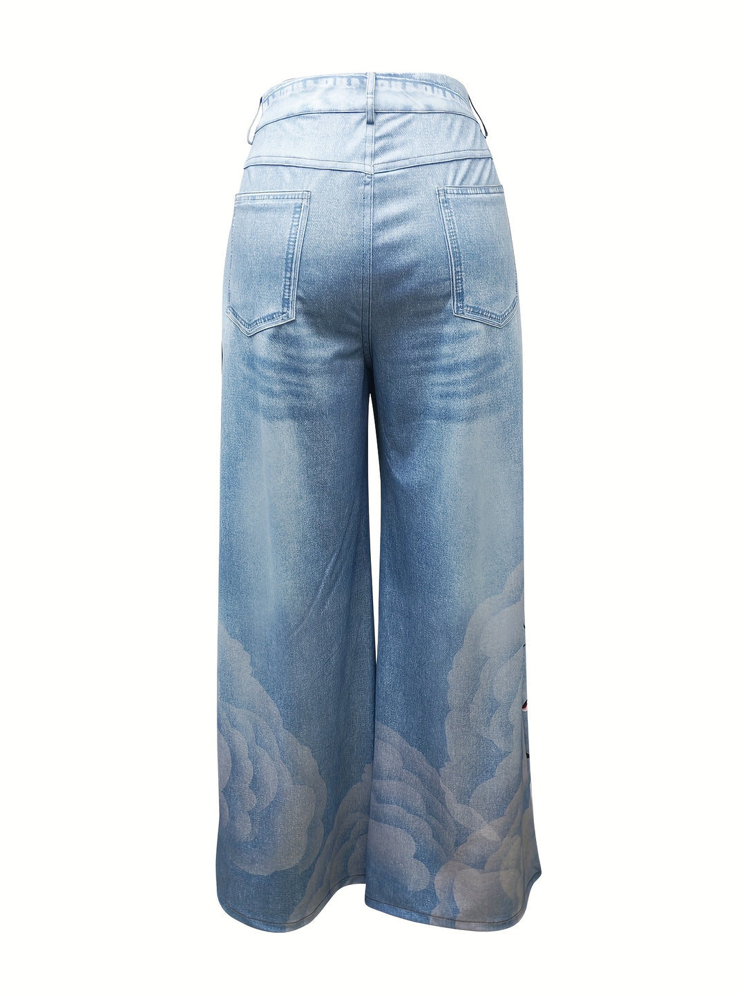 Anki – Weite Jeans mit Vintage-Blumendruck für Damen