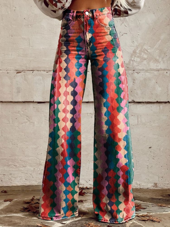 LEONIE VINTAGE BREIT GESCHNITTETE HOSE