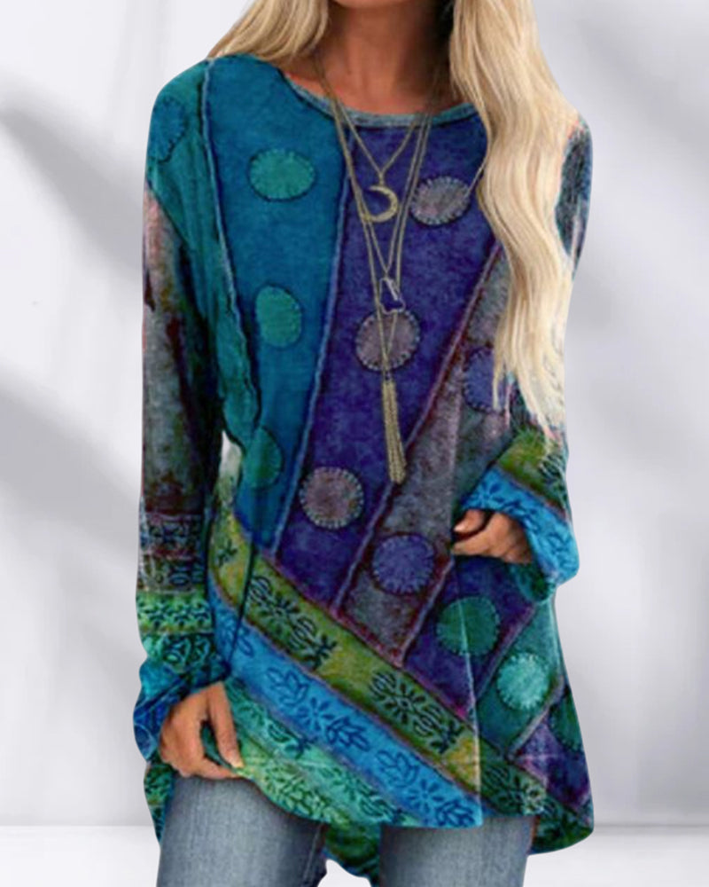Trendige lockere Ethno-Bluse