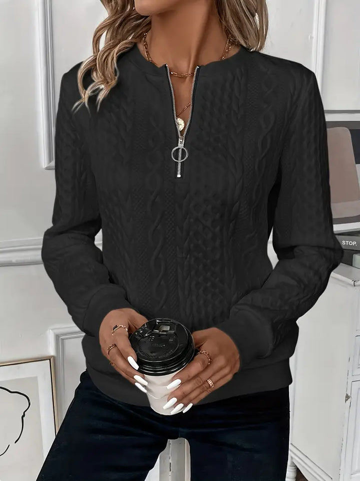 Romy | Eleganter Pullover mit Reißverschluss