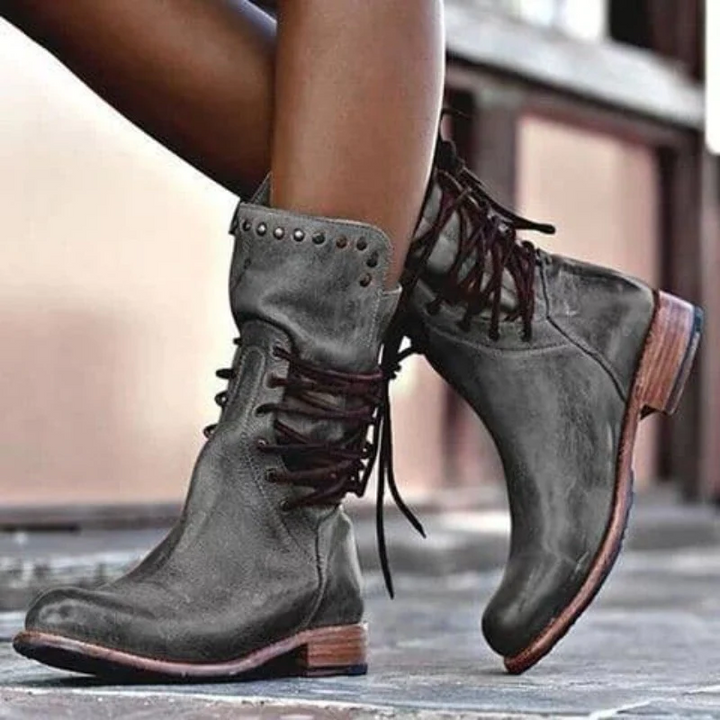 Maura  | Vegane Lederstiefel mit Schnürung