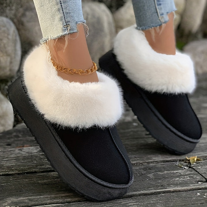 Fiorella – Plüschgefütterte Schneestiefel in Preppy-Optik