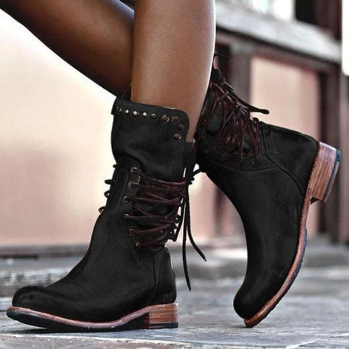 Maura  | Vegane Lederstiefel mit Schnürung