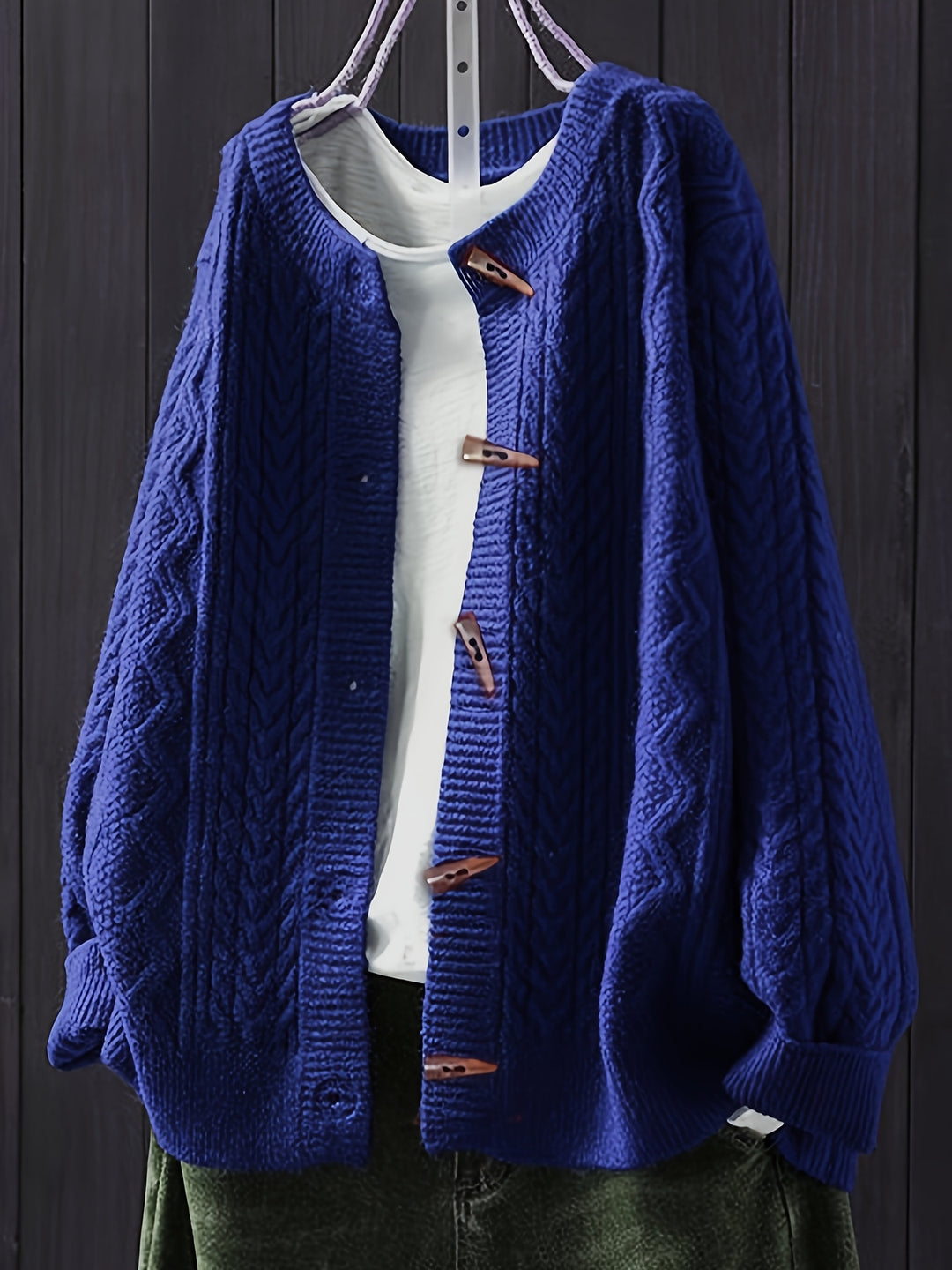 Giada – Lockerer Strick-Cardigan mit Zopfmuster