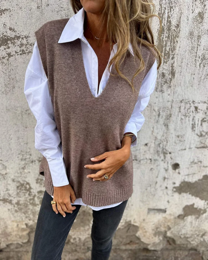 Claudia | Strick-Sweater Vest ohne Ärmel