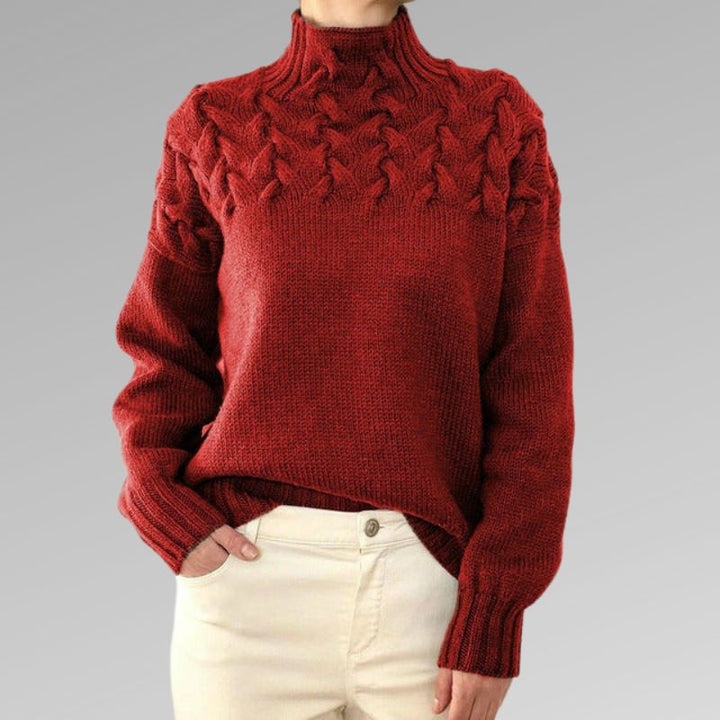 Raquel | Eleganter Pullover mit Zopfmuster