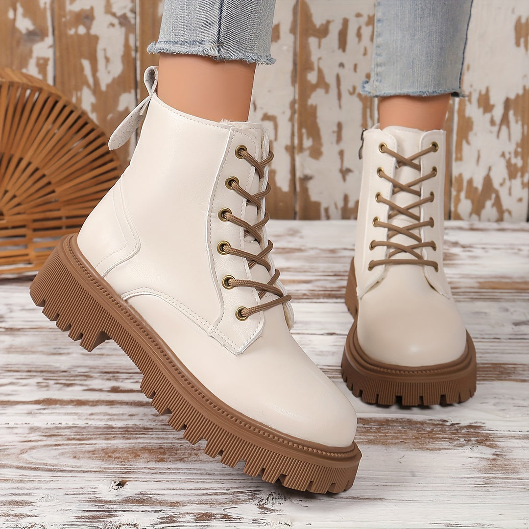 Arna – Kuschelige Winter-Combat Boots mit Wärmefutter