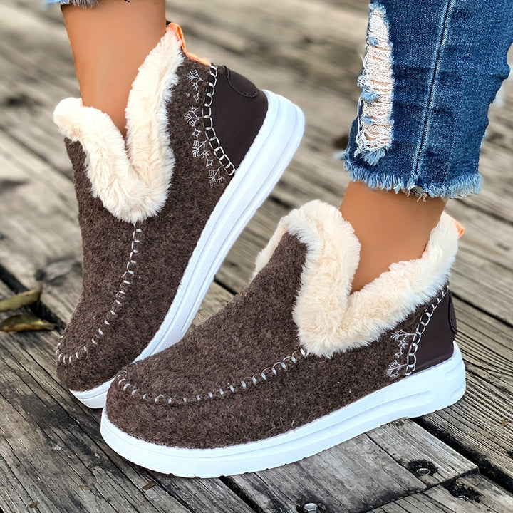 Aloisia – Kuschelige Winter-Hausschuhe mit Fleece-Futter & PU-Sohle