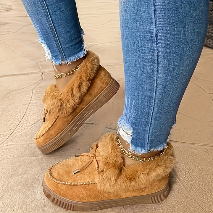 Veronique – Plüschgefütterte Winter-Boots im Slip-On-Stil
