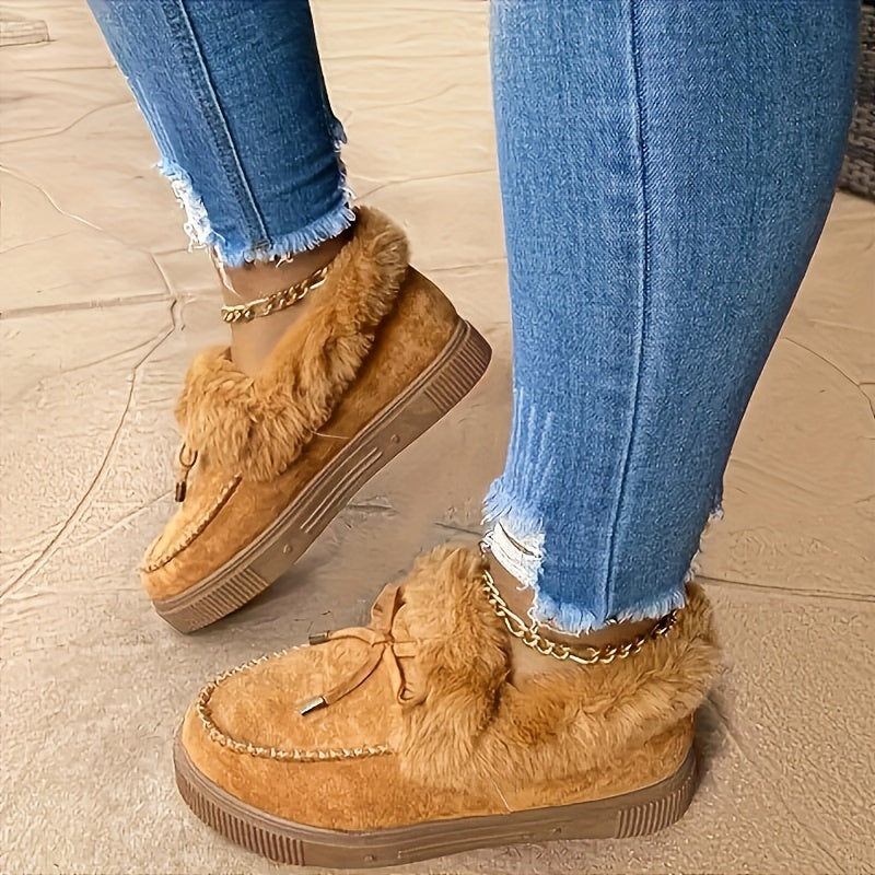 Veronique – Plüschgefütterte Winter-Boots im Slip-On-Stil