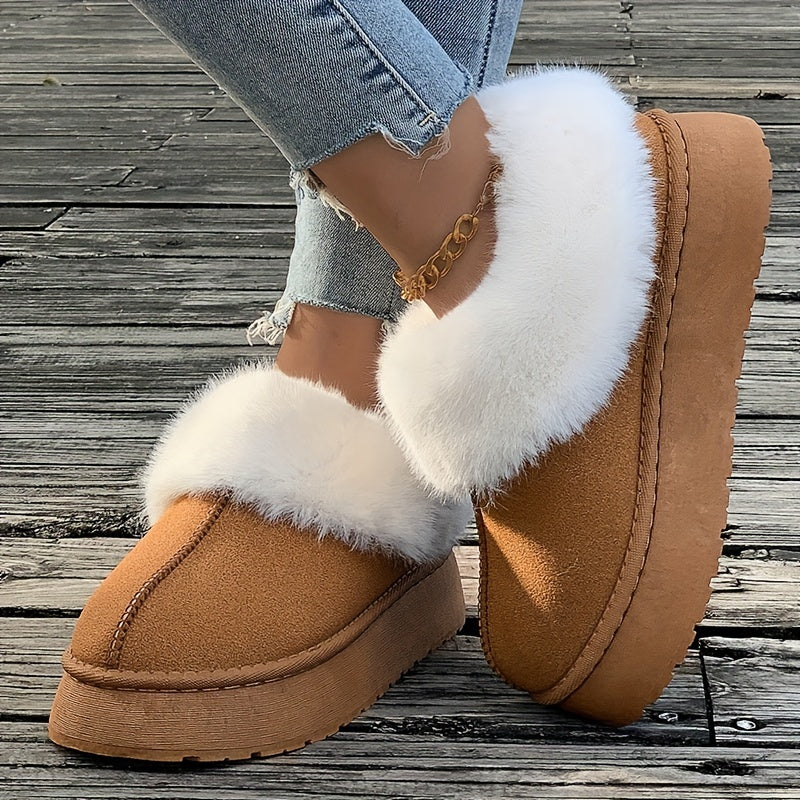 Fiorella – Plüschgefütterte Schneestiefel in Preppy-Optik