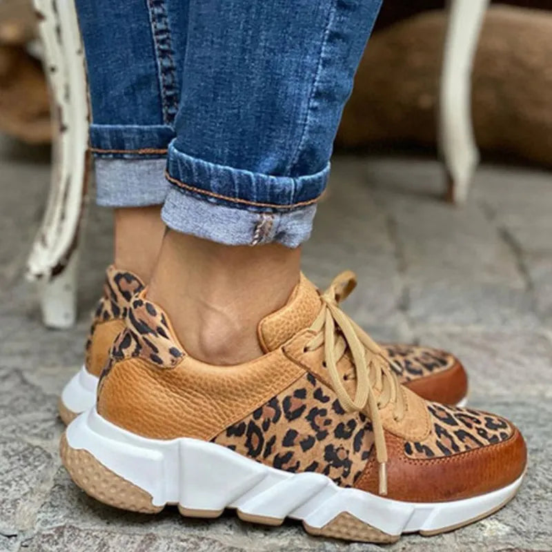 Crissa | Bequeme Leopard Turnschuhe