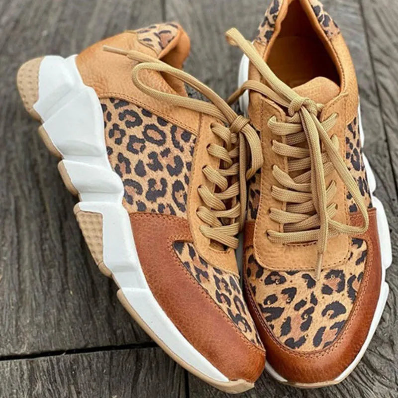 Crissa | Bequeme Leopard Turnschuhe