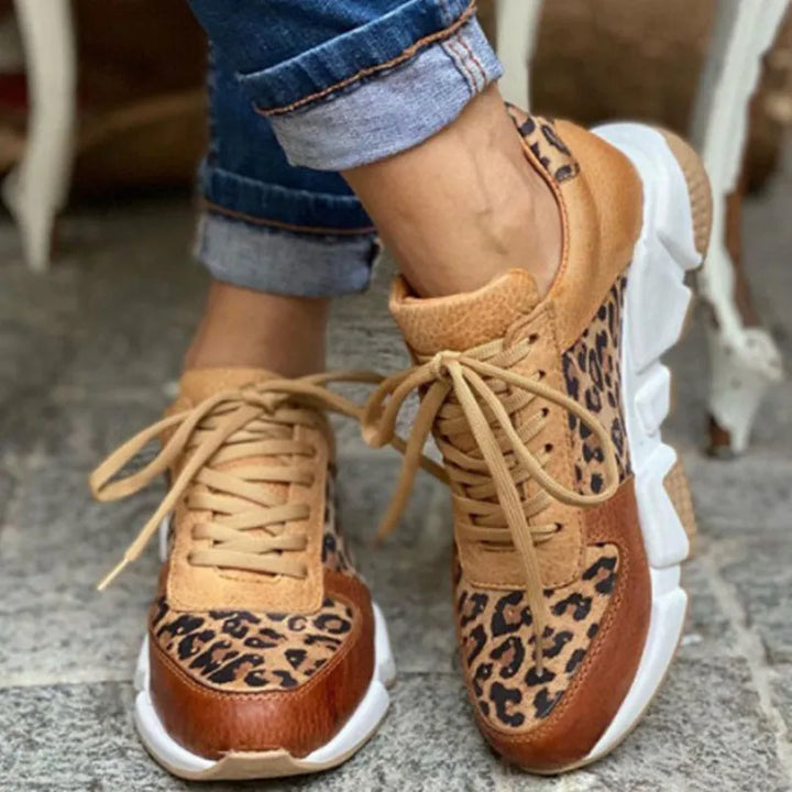 Crissa | Bequeme Leopard Turnschuhe