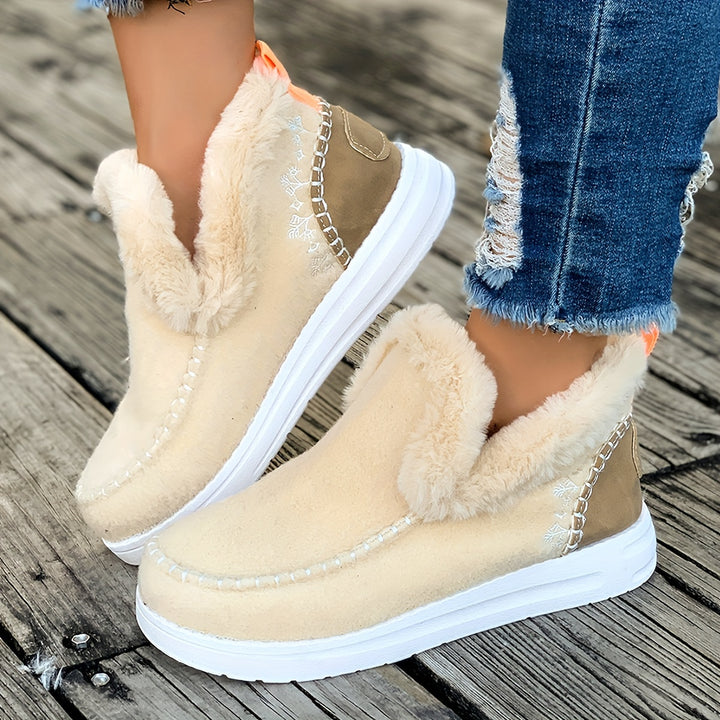 Aloisia – Kuschelige Winter-Hausschuhe mit Fleece-Futter & PU-Sohle