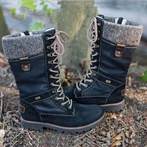 Beatrice – Halbhohe Wollstiefel mit Schnürung und seitlichem Reissverschluss (Ausverkauf 2024)