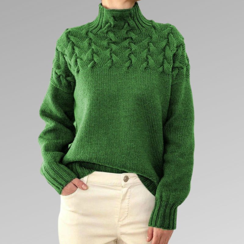 Raquel | Eleganter Pullover mit Zopfmuster