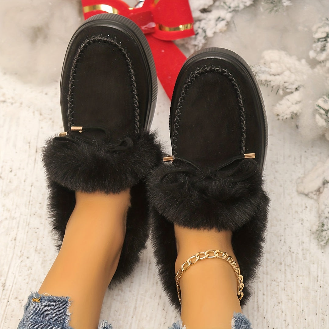 Veronique – Plüschgefütterte Winter-Boots im Slip-On-Stil