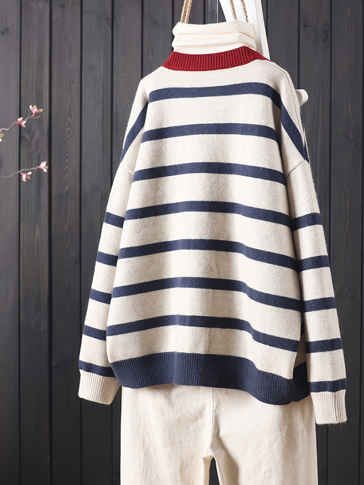 Isabel – Cardigan mit Herzmuster & Knopfleiste