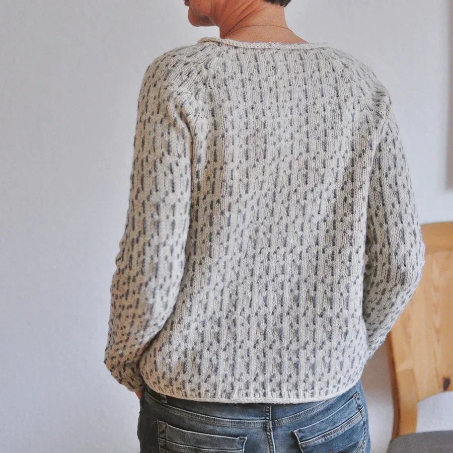 Viviana™ - Maglione grigio chic con collo a stivale