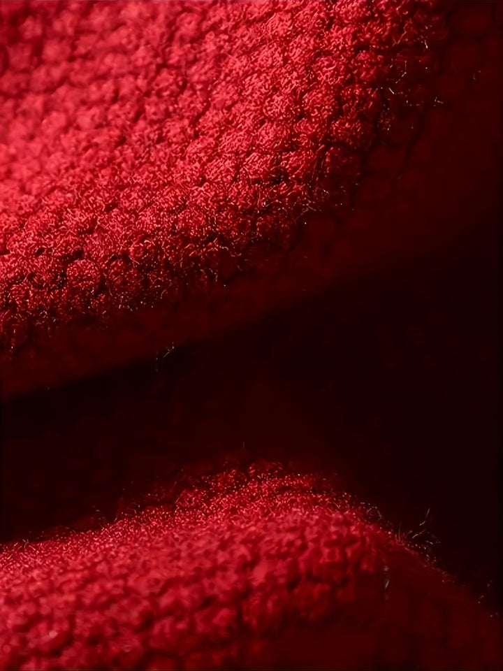 Soraya – Festlicher Roter Strick-Cardigan mit Offenem Schnitt