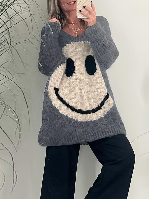 Marivic | Lockerer Pullover mit V-Ausschnitt
