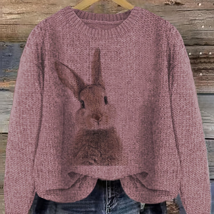 Deserae – Kuschelpullover mit süßem Hasenmotiv