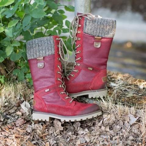 Beatrice – Halbhohe Wollstiefel mit Schnürung und seitlichem Reissverschluss (Ausverkauf 2024)