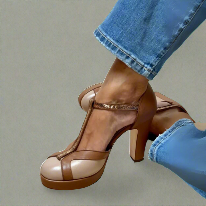 Raffaella™ | T-Strap-Pumps mit stabilem Absatz