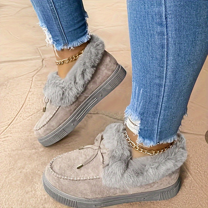 Veronique – Plüschgefütterte Winter-Boots im Slip-On-Stil