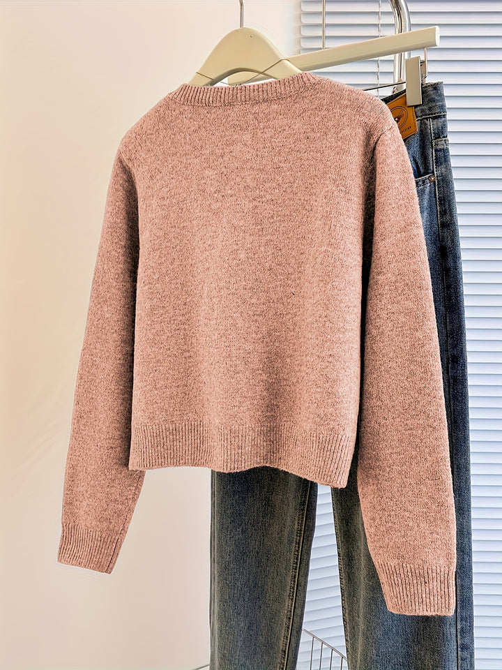 Beatriz – Damen Kurzcardigan mit Knopfleiste in Grau
