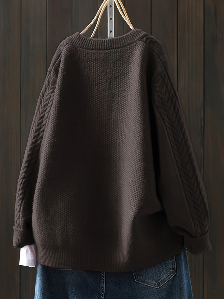 Giada – Lockerer Strick-Cardigan mit Zopfmuster