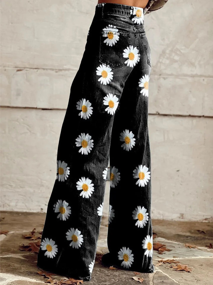 Imogen  – Hose mit weitem Bein und künstlerischem Muster